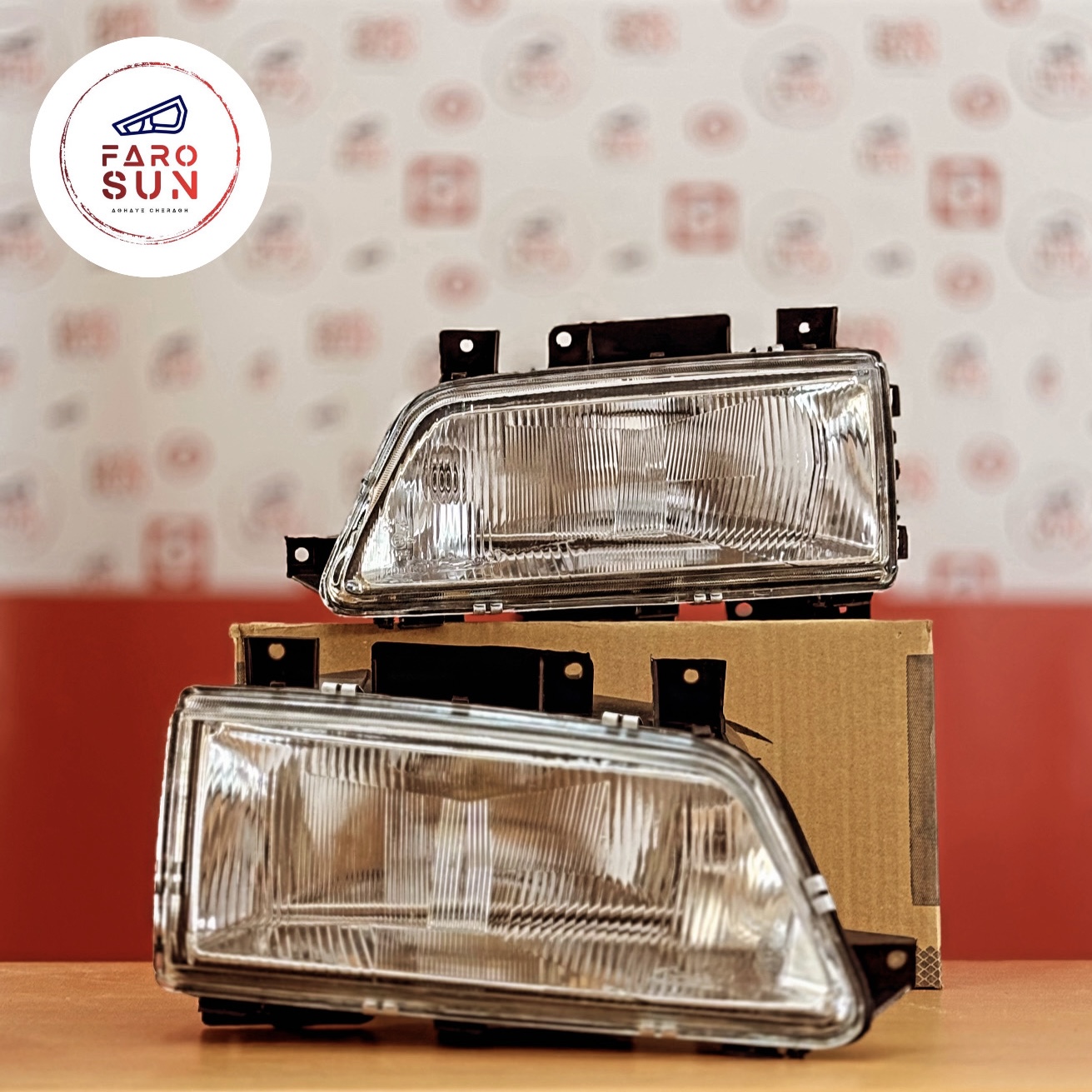 چراغ جلوی پژو 405 Glx برند مدرن صنعت بسته ۲ عددی (جفت)