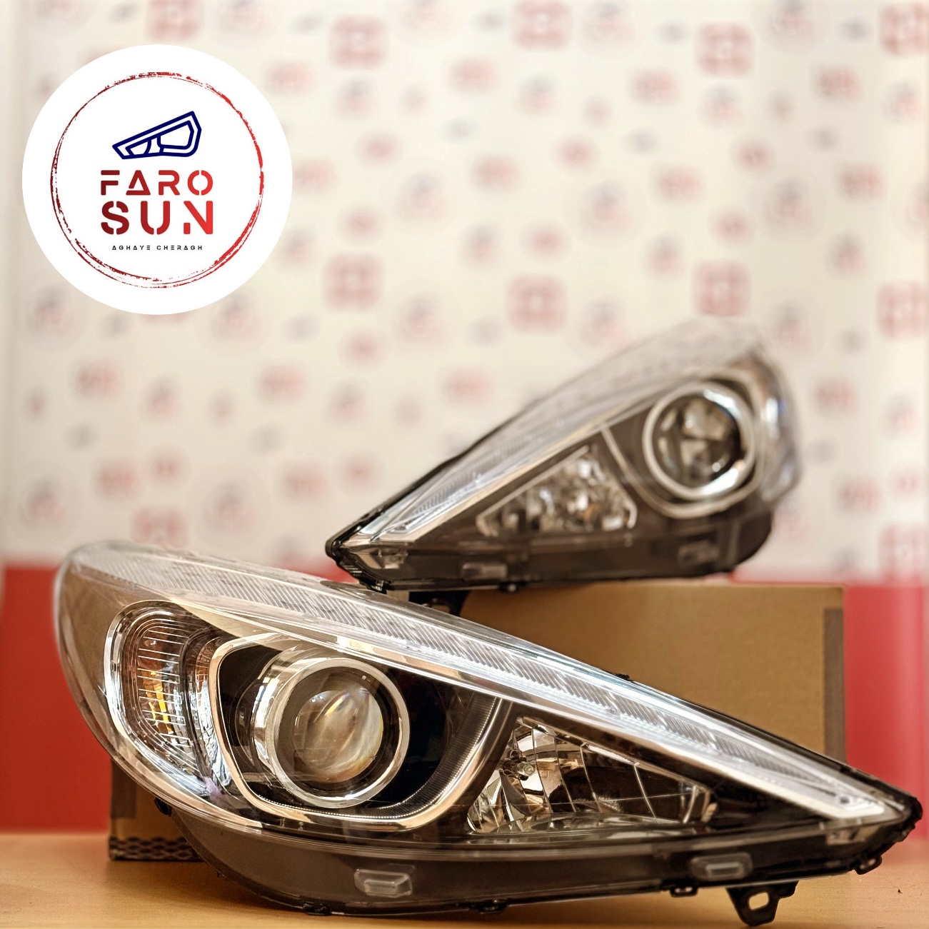 چراغ جلوی پژو 207 برند مدرن صنعت بسته ۲ عددی (جفت)