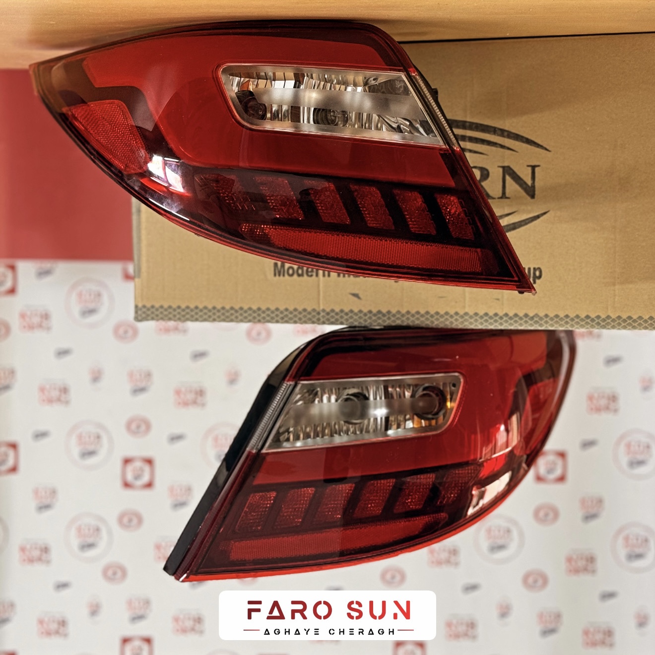 چراغ خطر دنا پلاس برند مدرن صنعت بسته ۲ عددی (جفت)