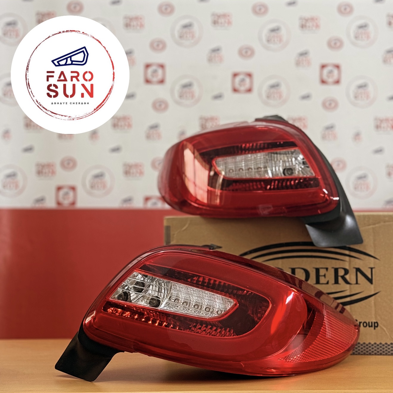 چراغ خطر پژو sd 207 برند مدرن صنعت بسته ۲ عددی (جفت)
